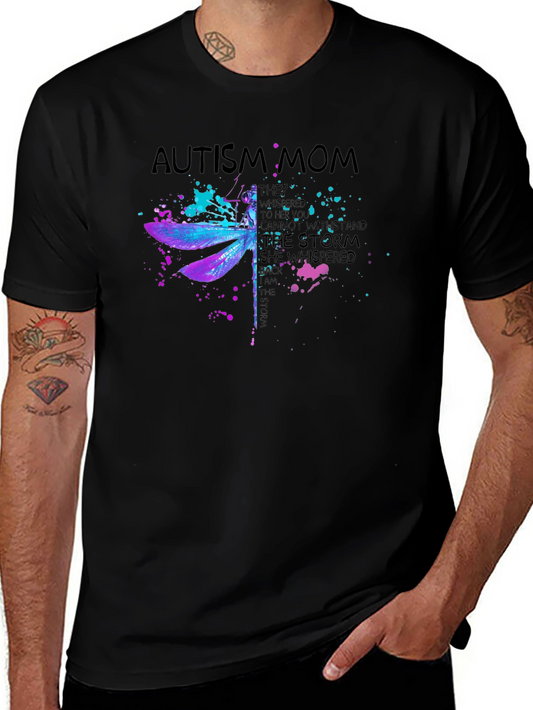 Autism Mom Dragonfly T-Shirt - Inspirational Design