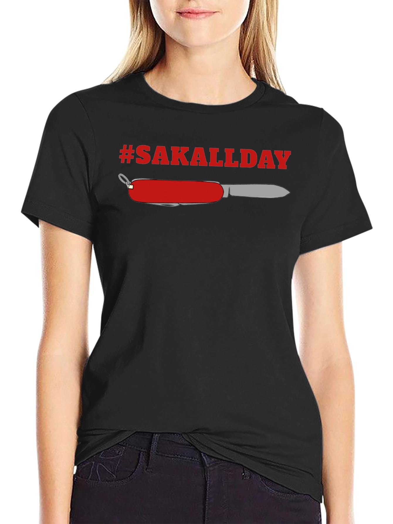 #SAKALLDAY Swiss Army Knife Graphic Tee - Black