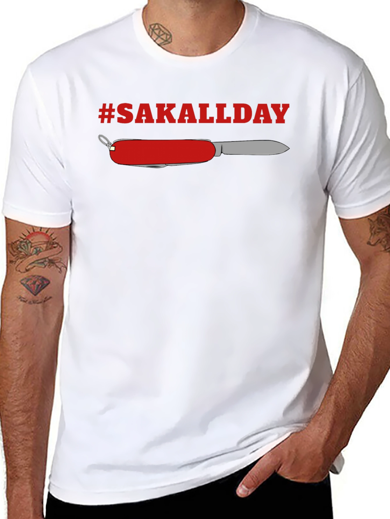 #SAKALLDAY Swiss Army Knife Graphic Tee - Black