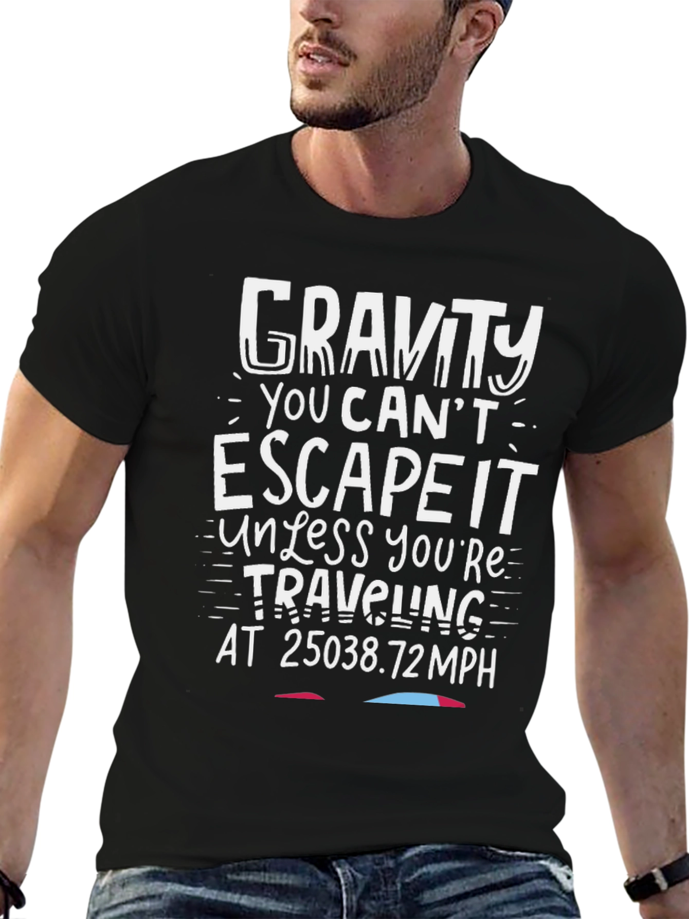 Gravity Escape Velocity T-Shirt:  Humorous Space Tee