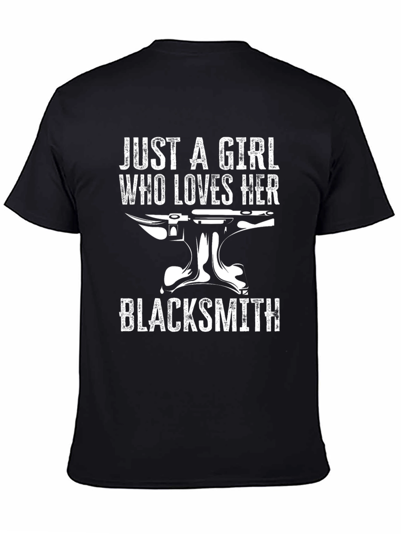 Girl Loves Her Blacksmith T-Shirt Anvil Graphic Tee
