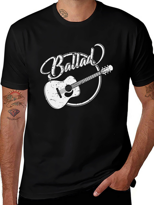 Ballad Guitar Graphic Tee - Classic Style