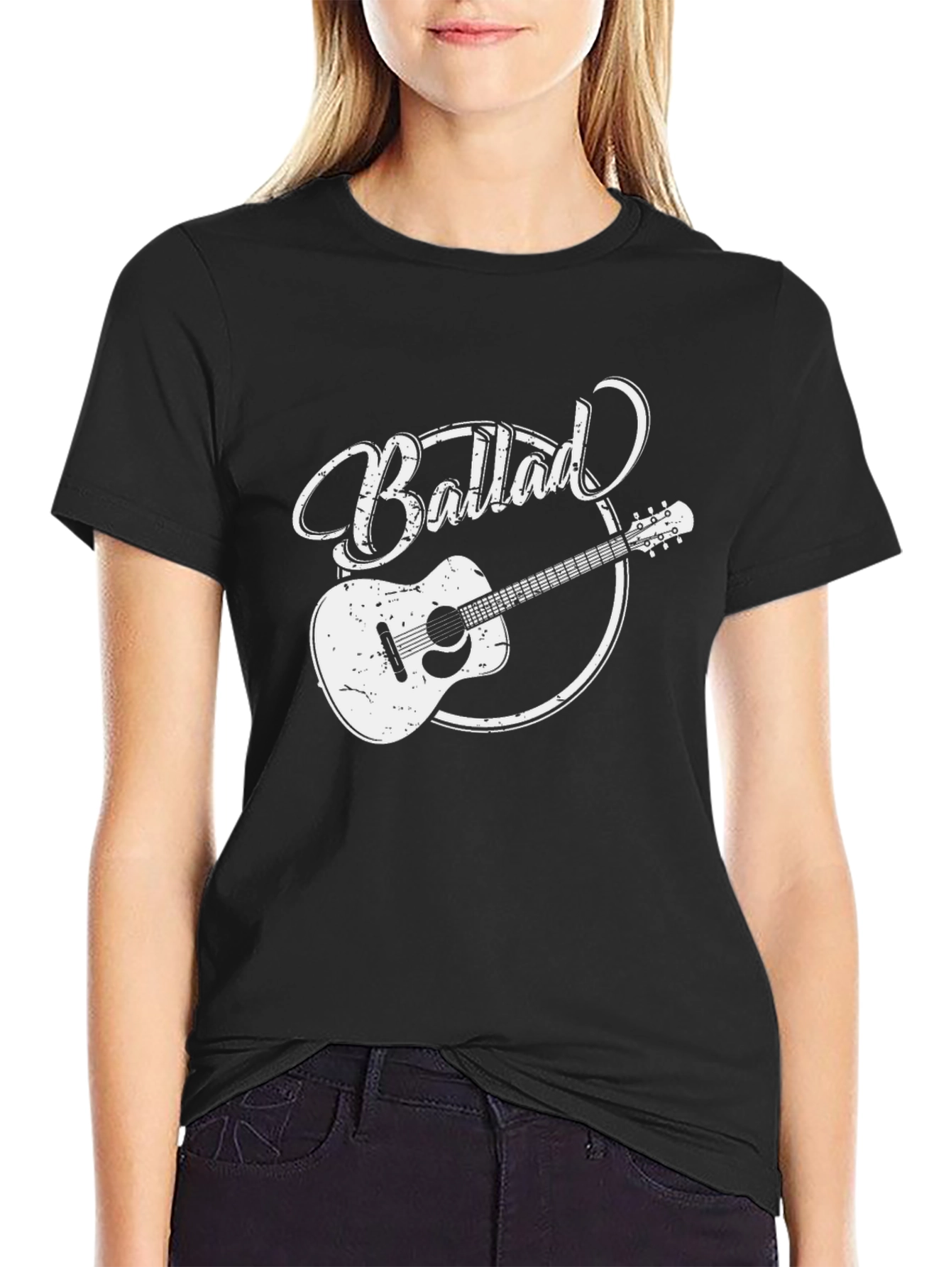 Ballad Guitar Graphic Tee - Classic Style