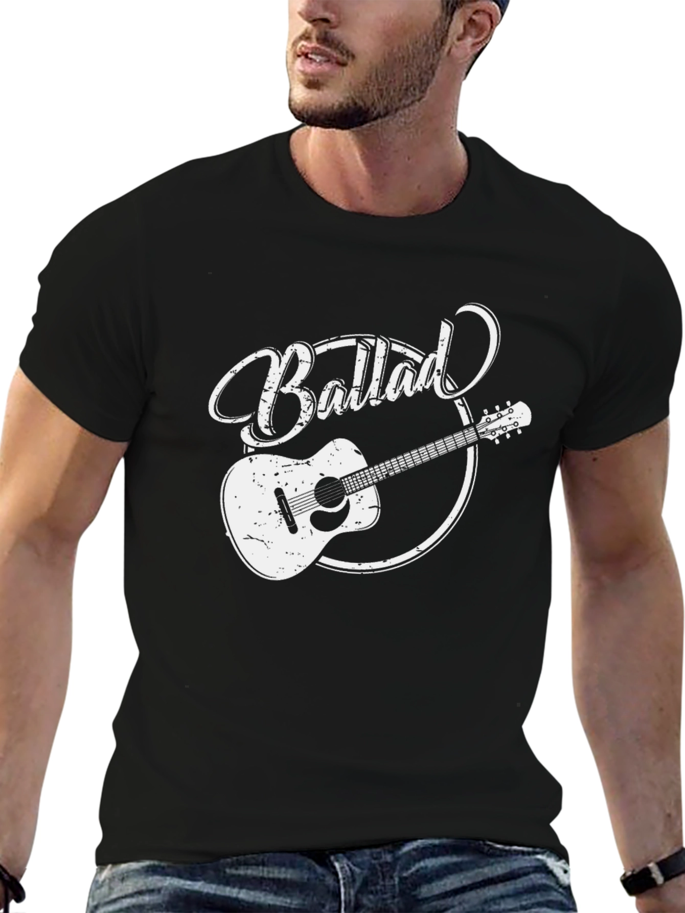 Ballad Guitar Graphic Tee - Classic Style