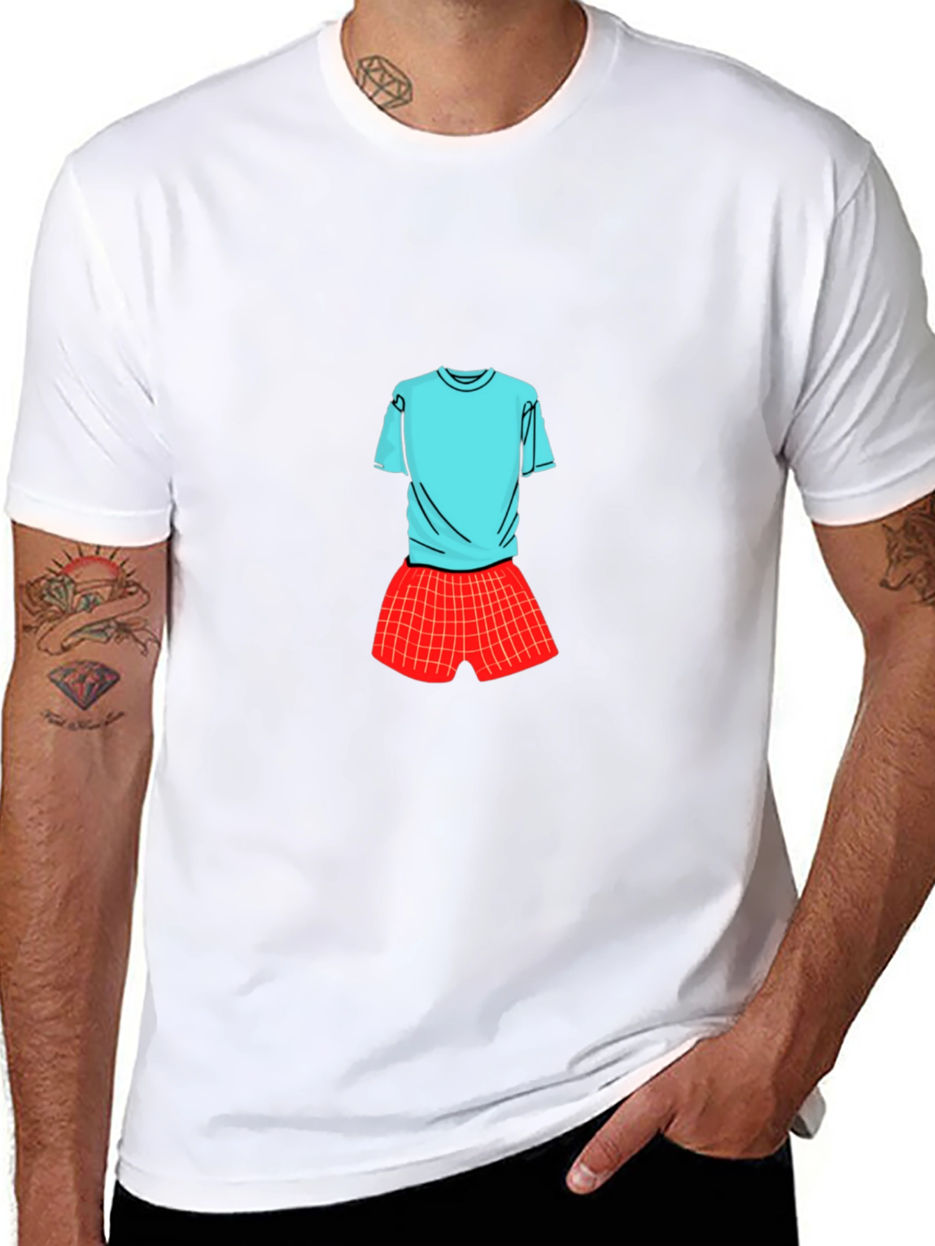 Graphic Tee: Shirt & Shorts Illusion