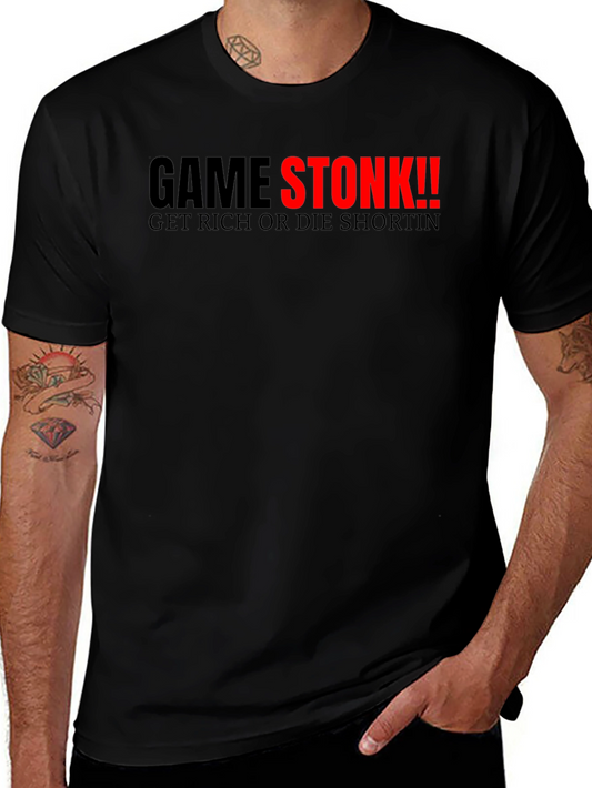 GameStonk Meme Tee - Get Rich or Die Shortin