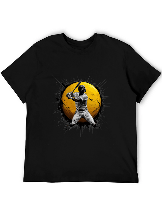 Baseball Player Graphic Black T-Shirt