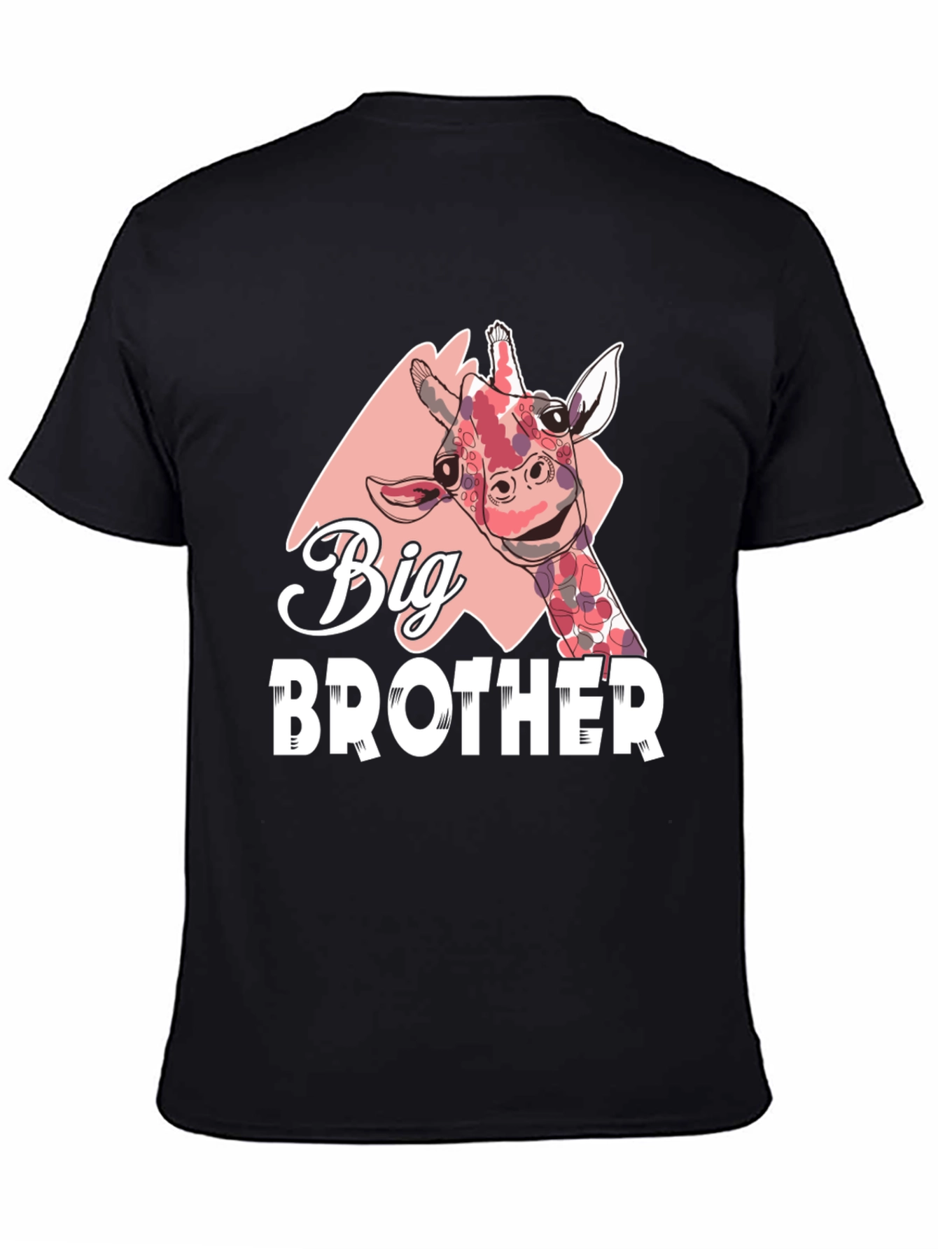 Big Brother Giraffe Graphic Tee - Black