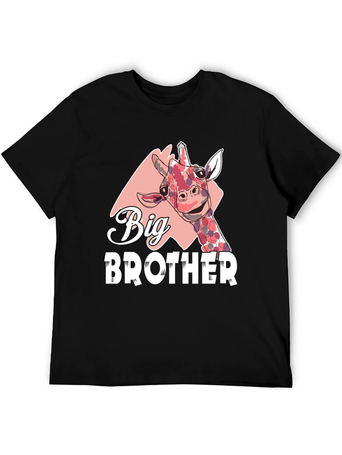 Big Brother Giraffe Graphic Tee - Black