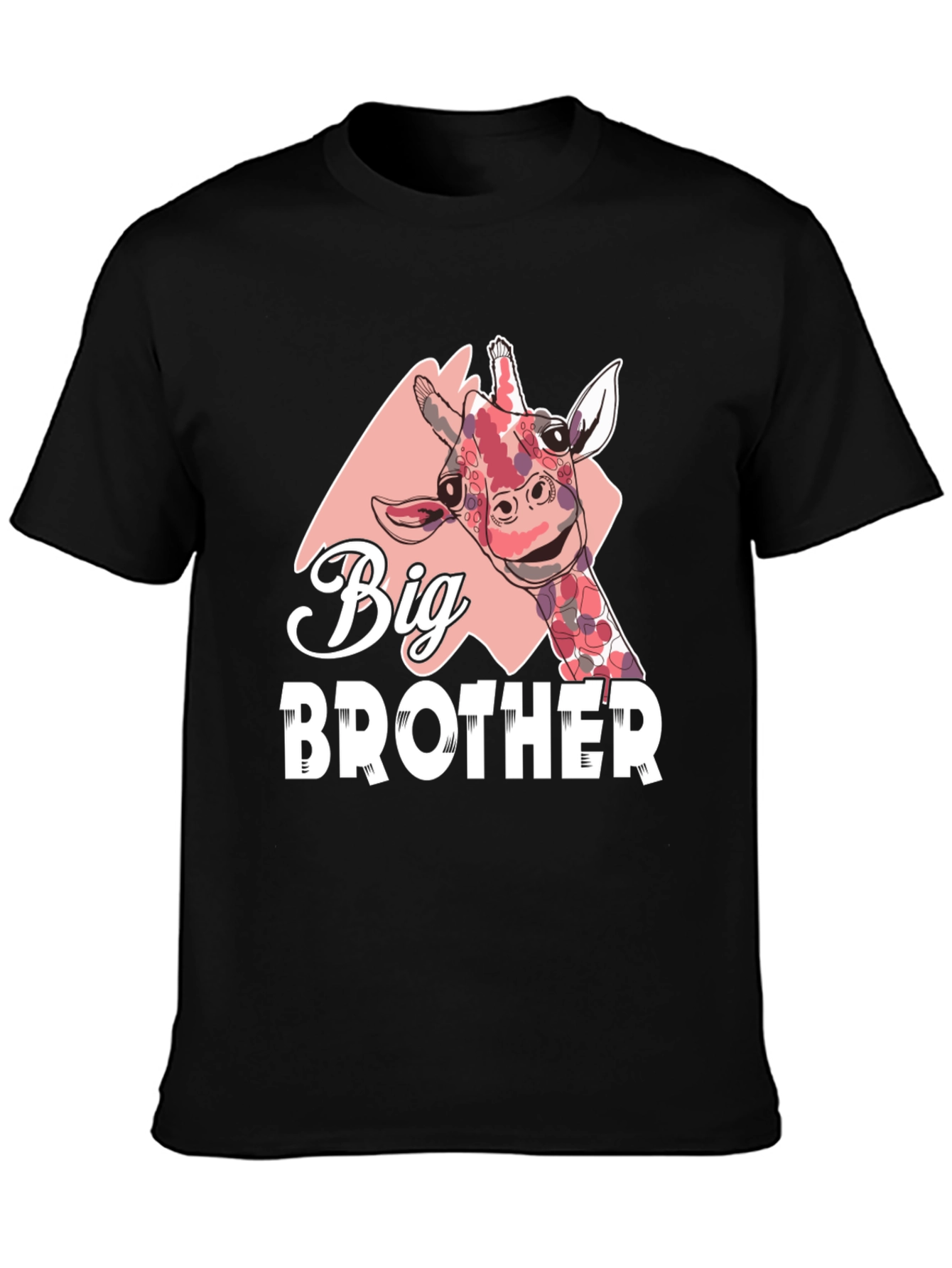 Big Brother Giraffe Graphic Tee - Black