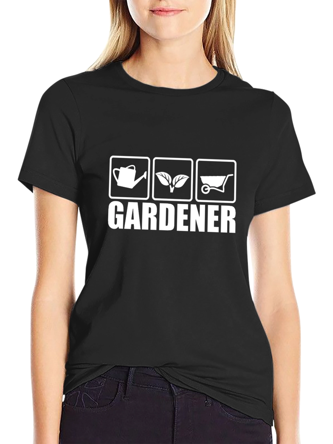 Gardener Graphic Tee - Black Cotton T-Shirt