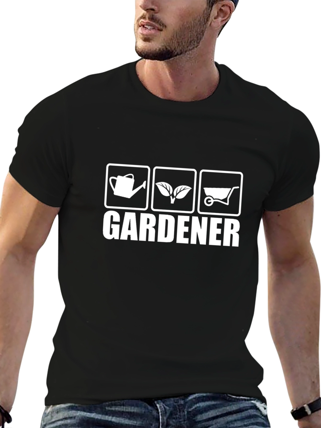 Gardener Graphic Tee - Black Cotton T-Shirt