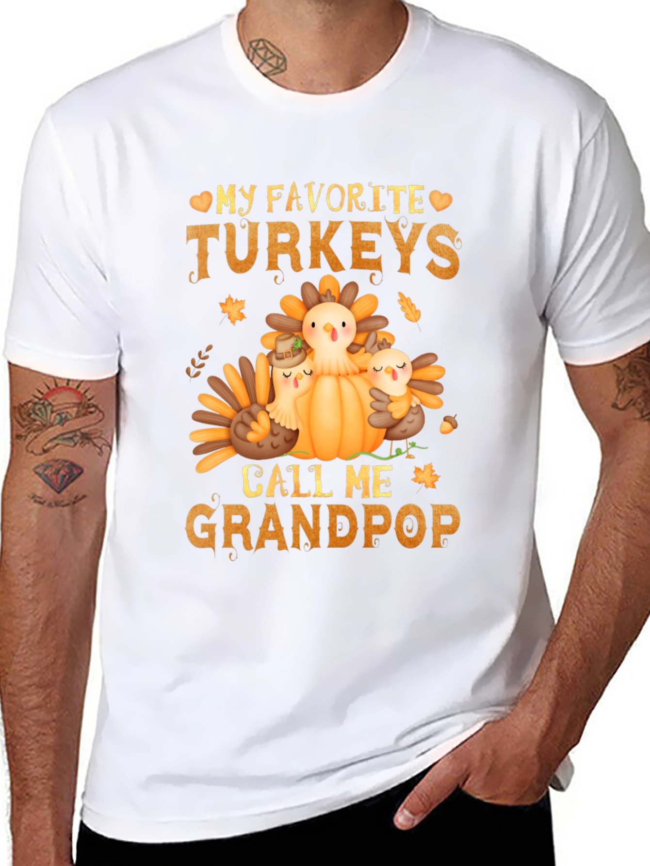 Grandpops Thanksgiving Turkeys T-Shirt