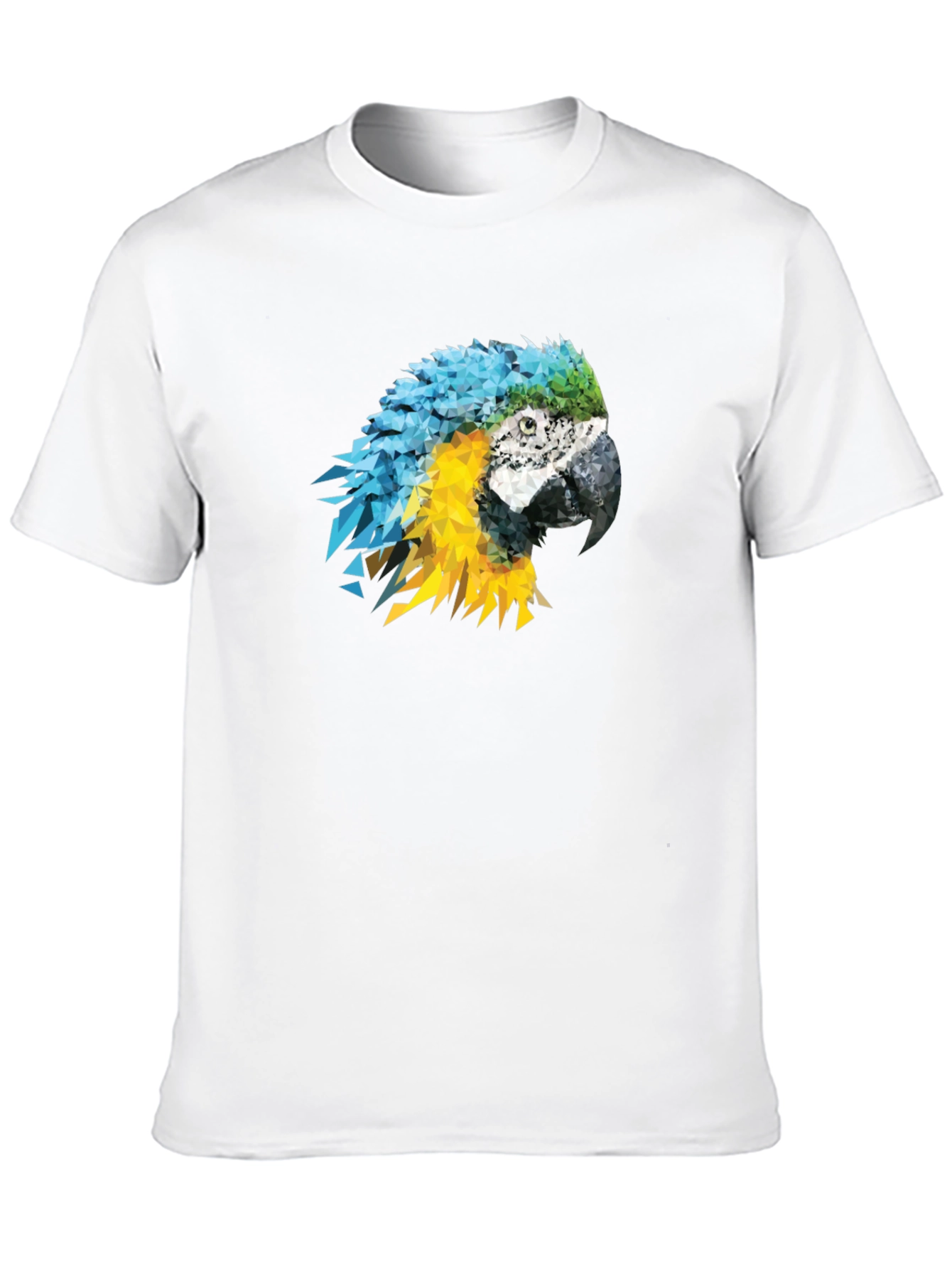 Geometric Parrot Graphic Tee - Mens Black T-Shirt