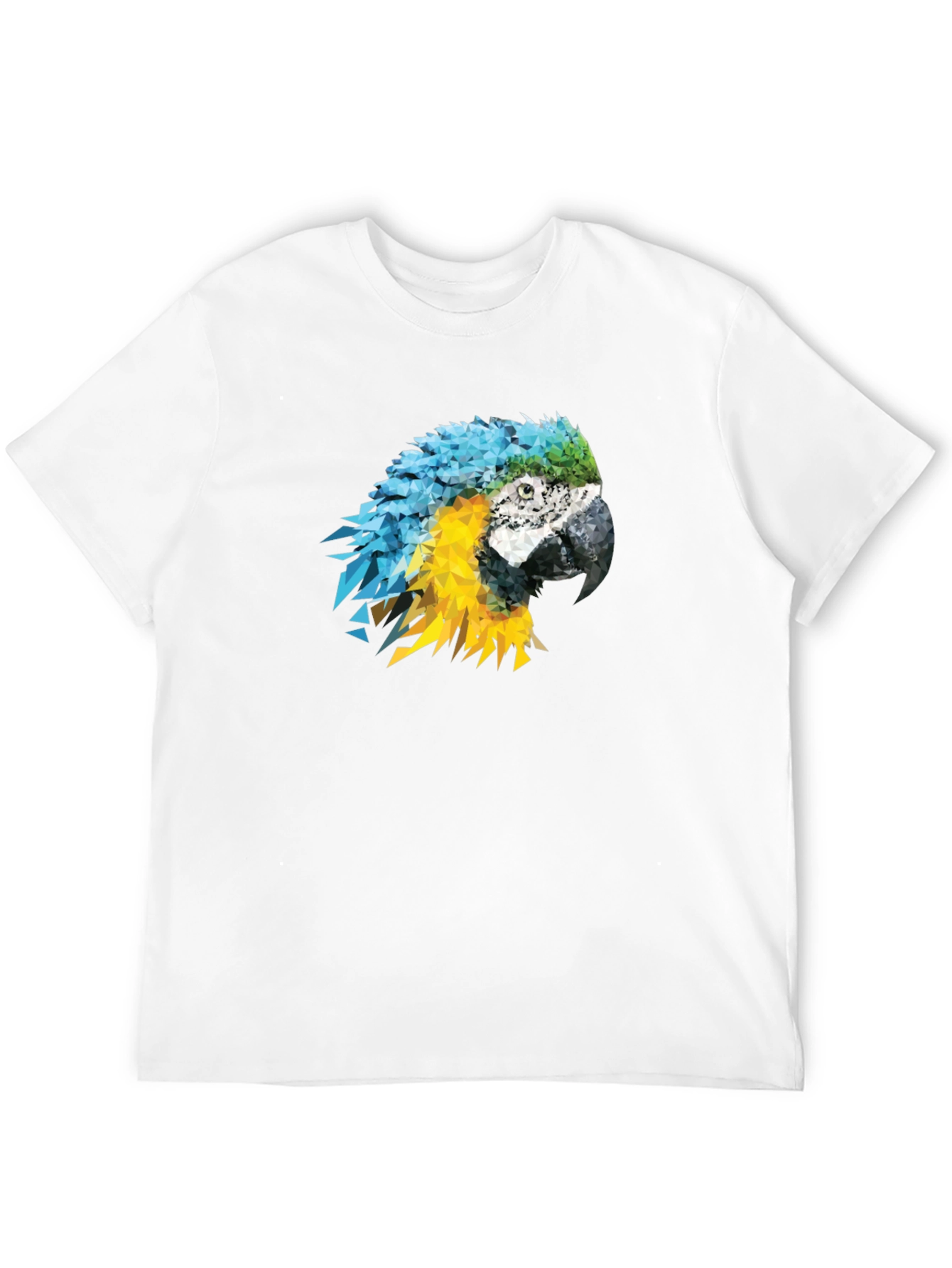Geometric Parrot Graphic Tee - Mens Black T-Shirt