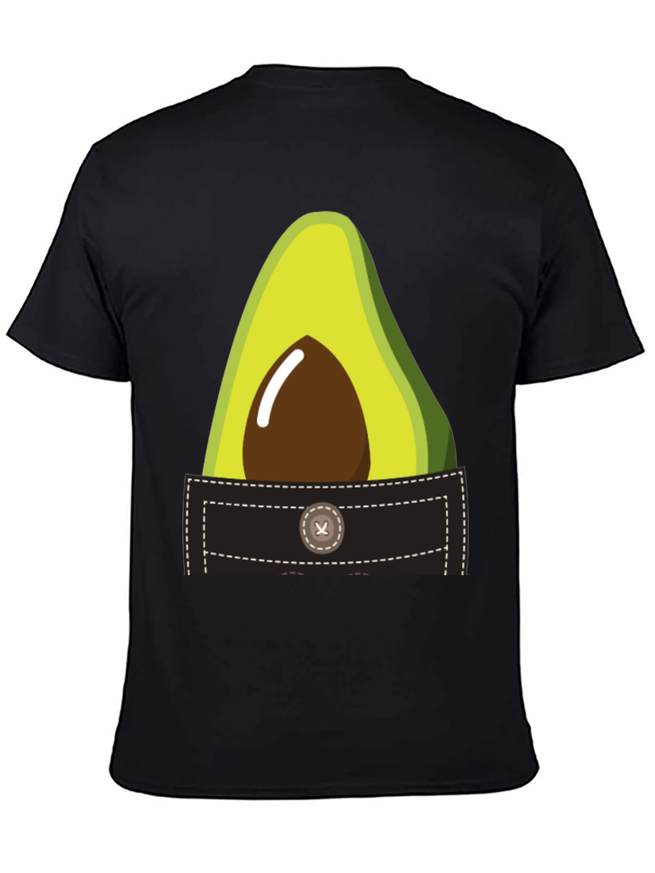 Avocado Pocket Graphic Tee - Novelty T-Shirt