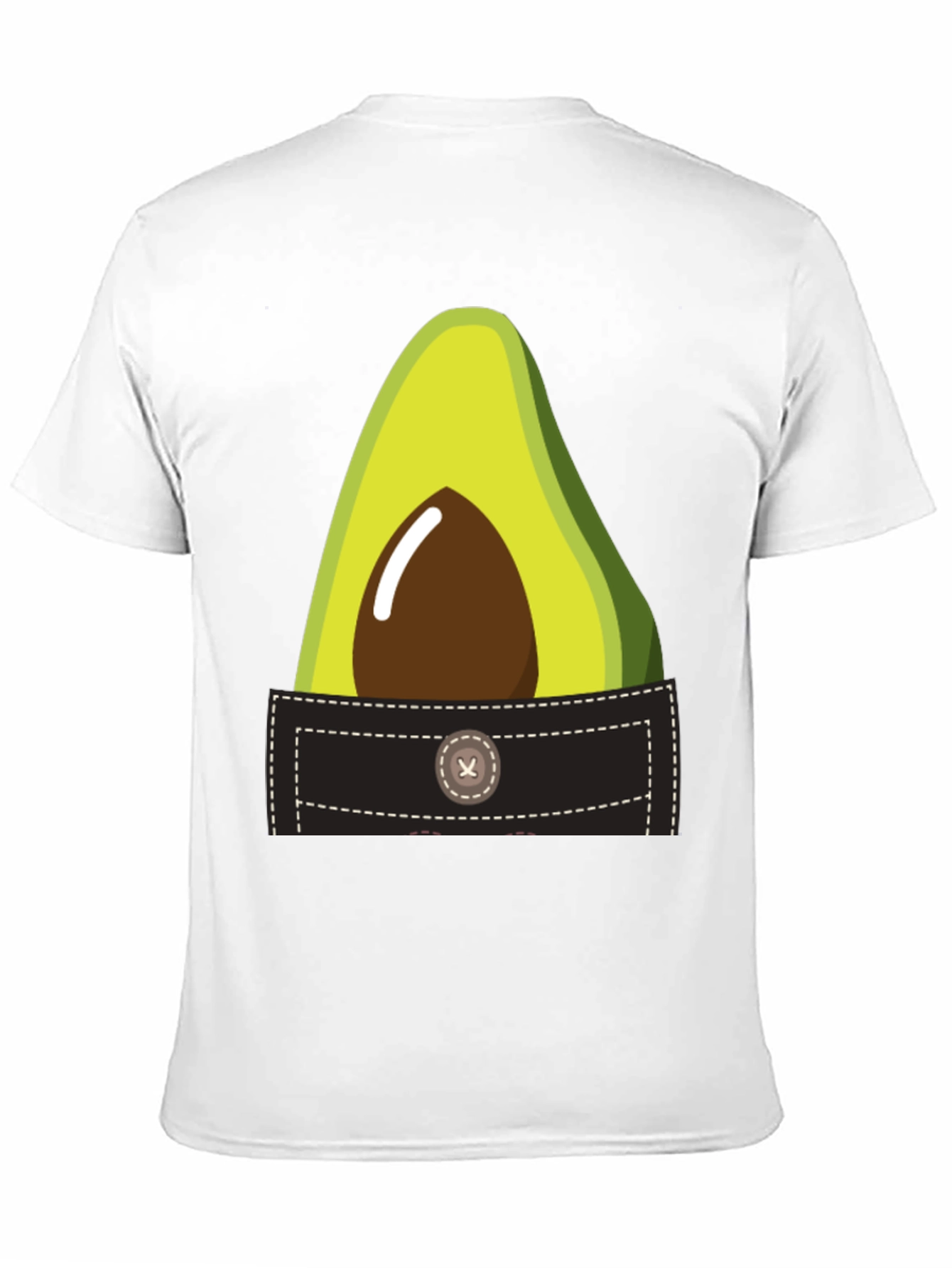 Avocado Pocket Graphic Tee - Novelty T-Shirt
