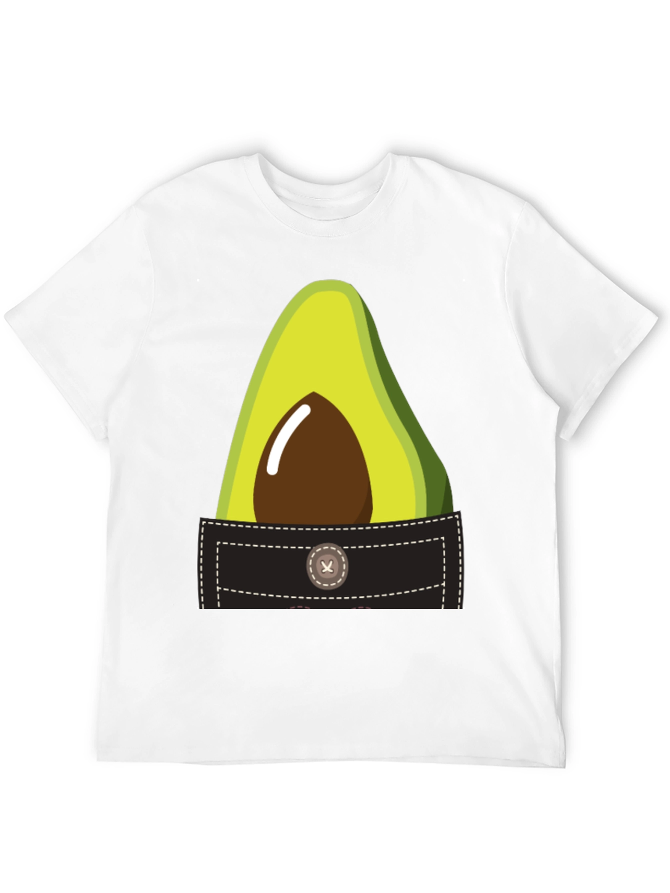 Avocado Pocket Graphic Tee - Novelty T-Shirt