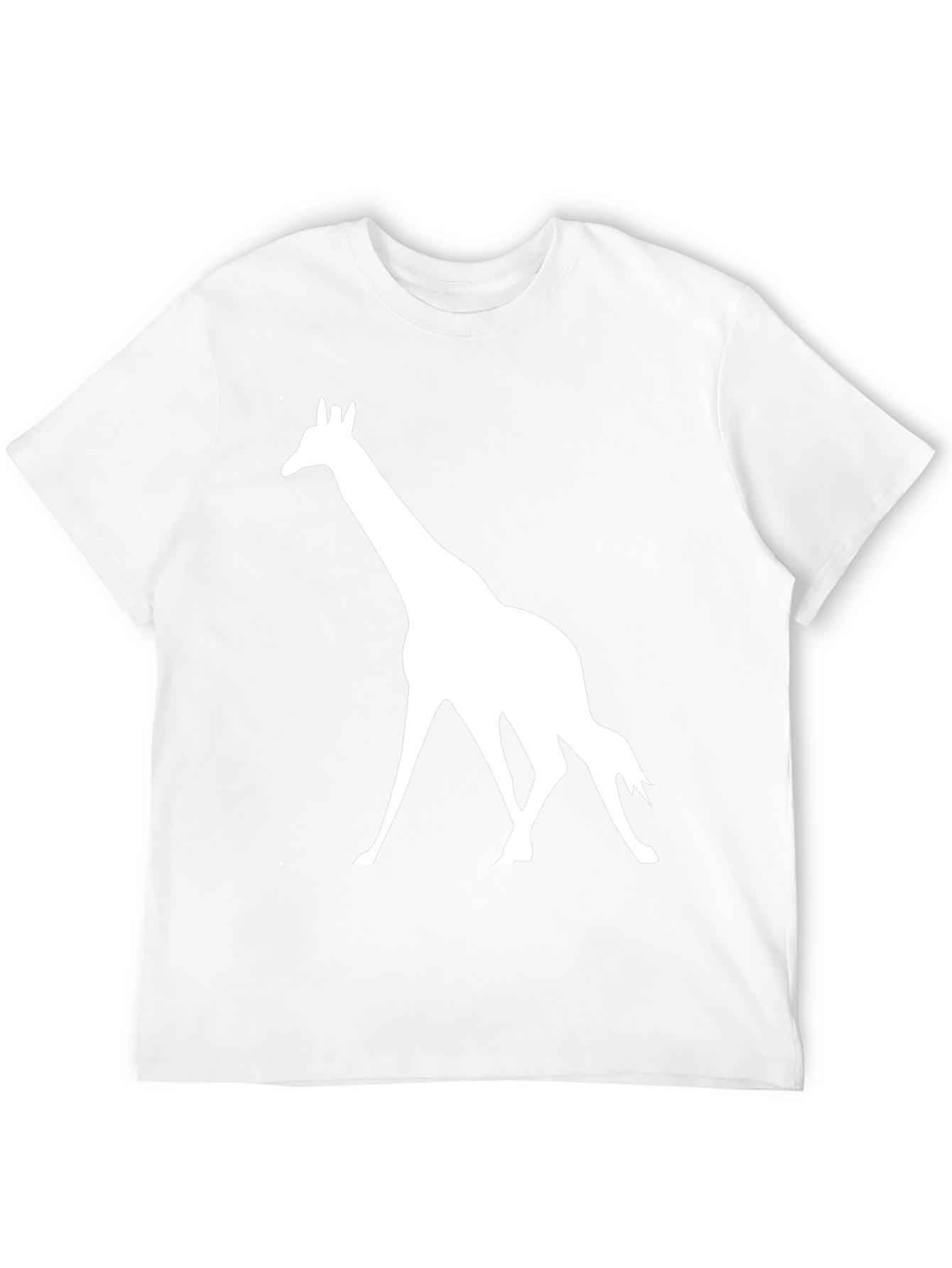 Giraffe Silhouette Graphic Tee - Black