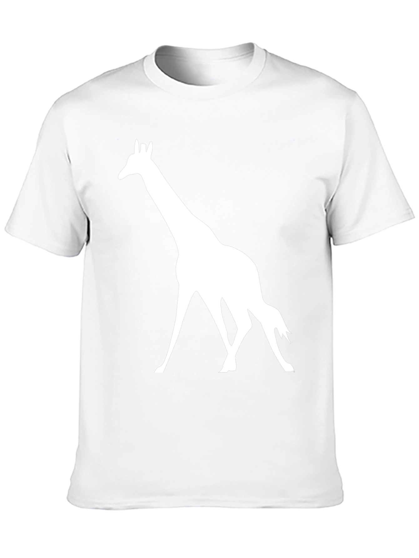 Giraffe Silhouette Graphic Tee - Black