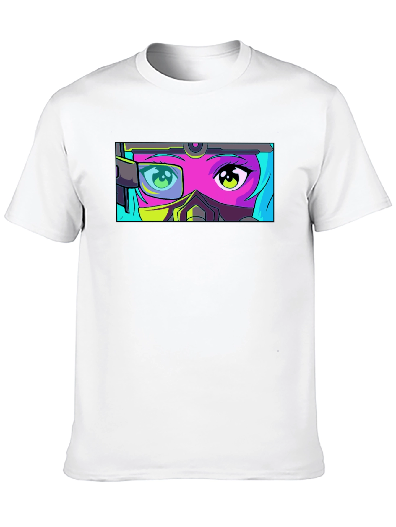 Anime Eyes T-Shirt - Futuristic Manga Graphic Tee