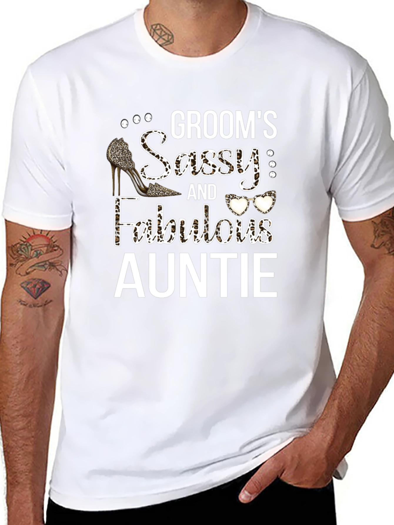 Grooms Sassy & Fabulous Auntie Graphic T-Shirt