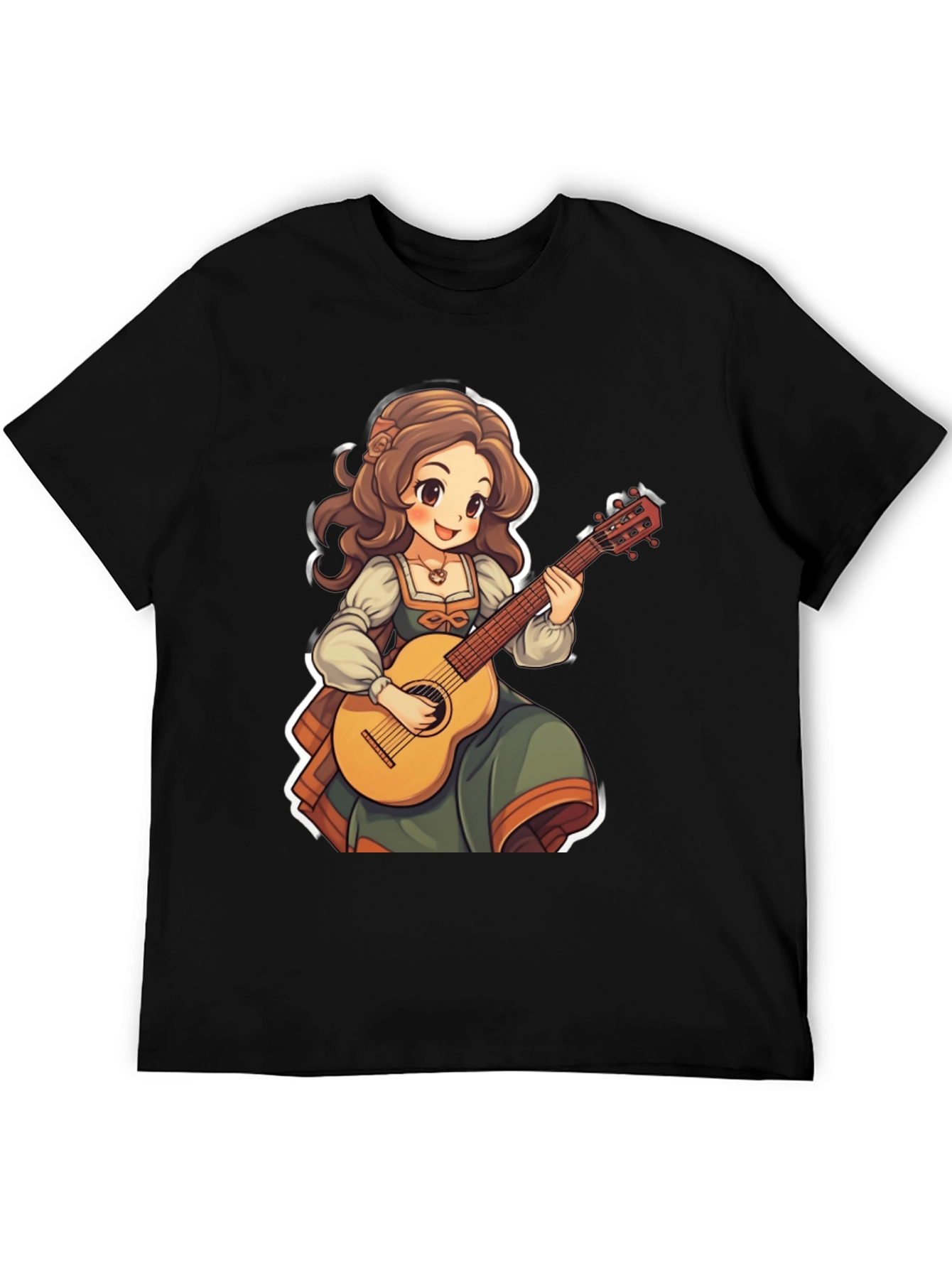 Anime Girl Guitar T-Shirt