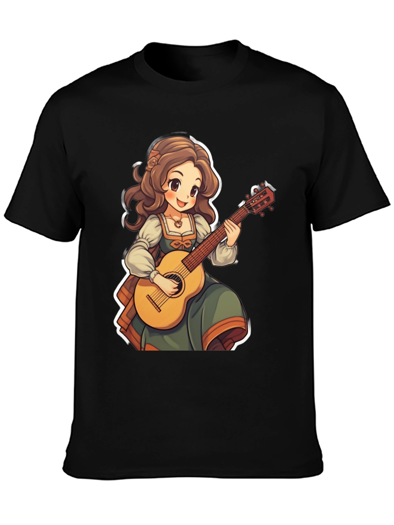 Anime Girl Guitar T-Shirt