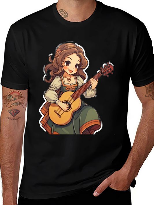 Anime Girl Guitar T-Shirt
