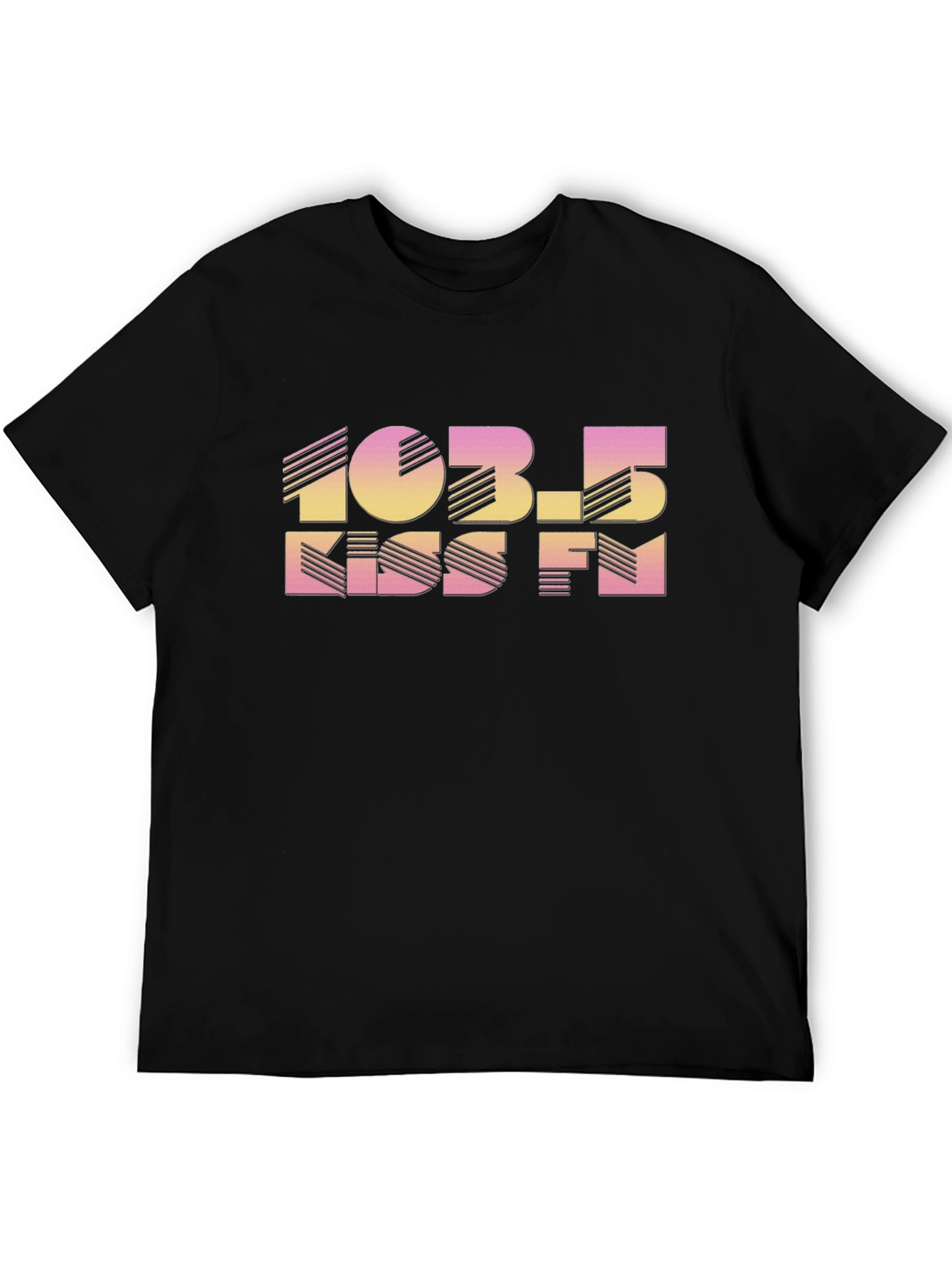 103.5 KISS FM Retro Black T-Shirt
