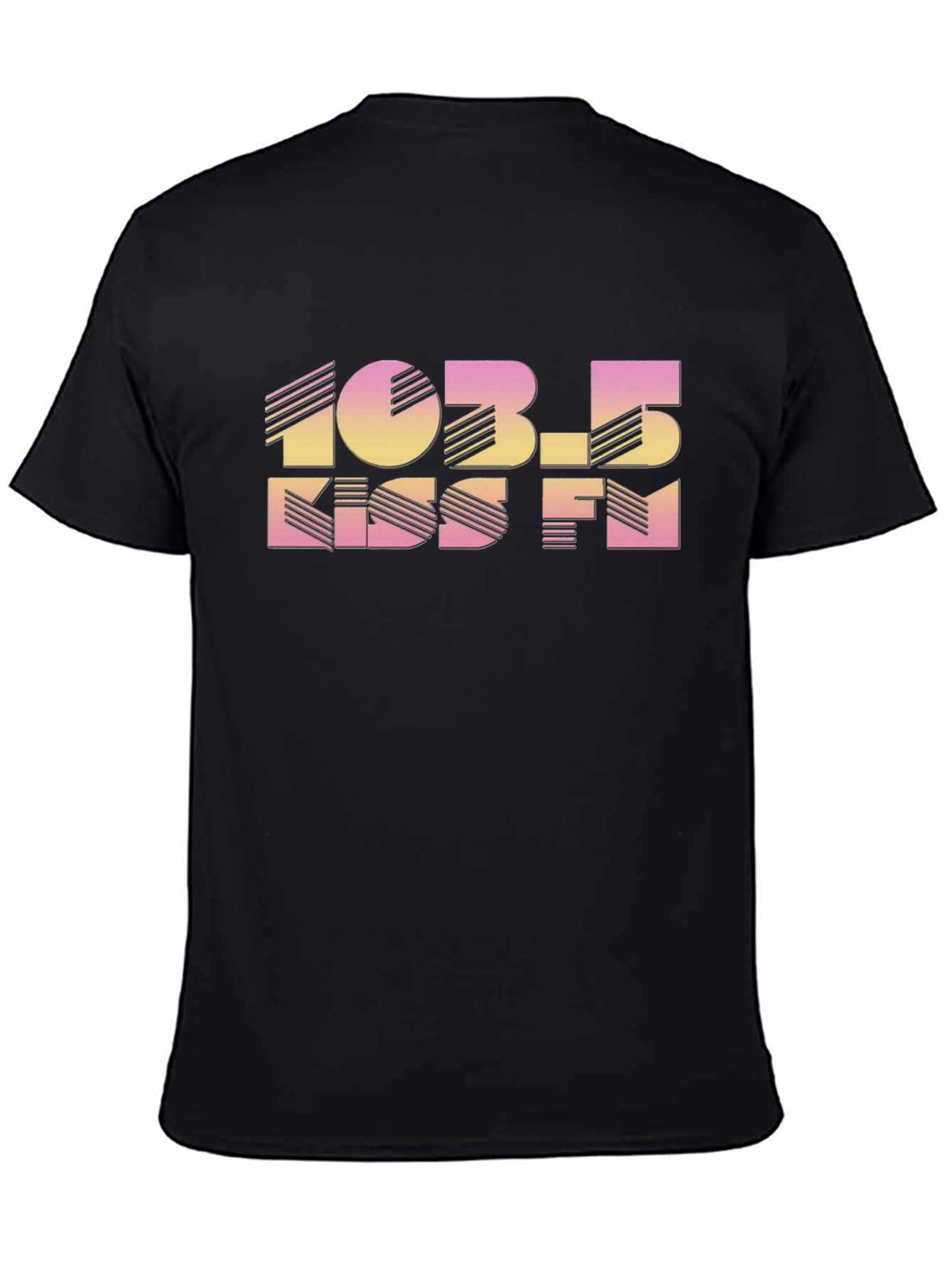 103.5 KISS FM Retro Black T-Shirt