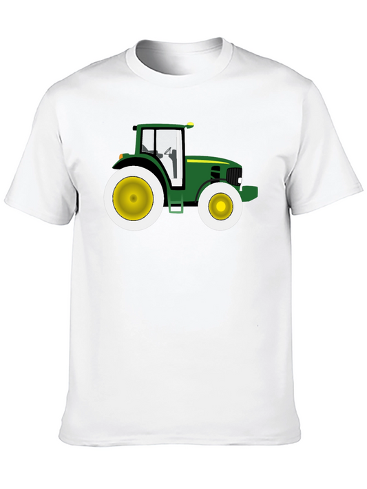 Green Tractor Graphic Tee - Farm Life T-Shirt