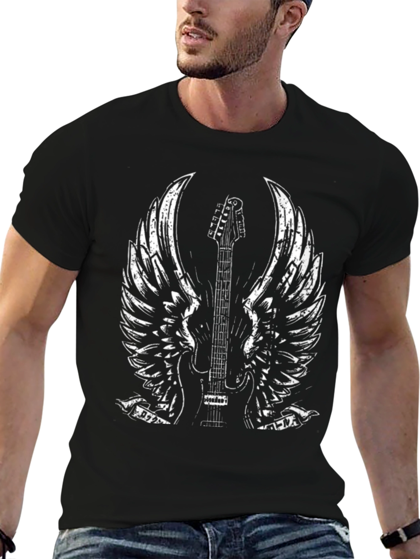 Guitar Wings Graphic Tee - Rocker Style