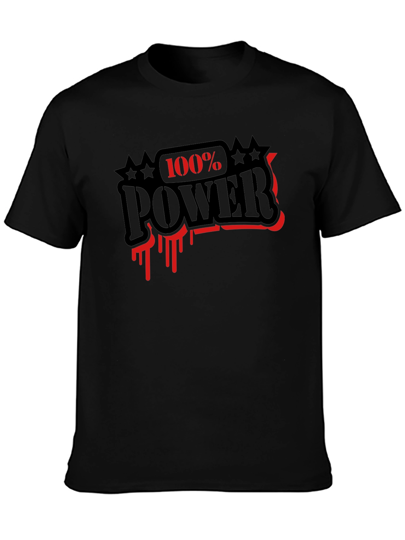 100% Power Graphic T-Shirt - Black