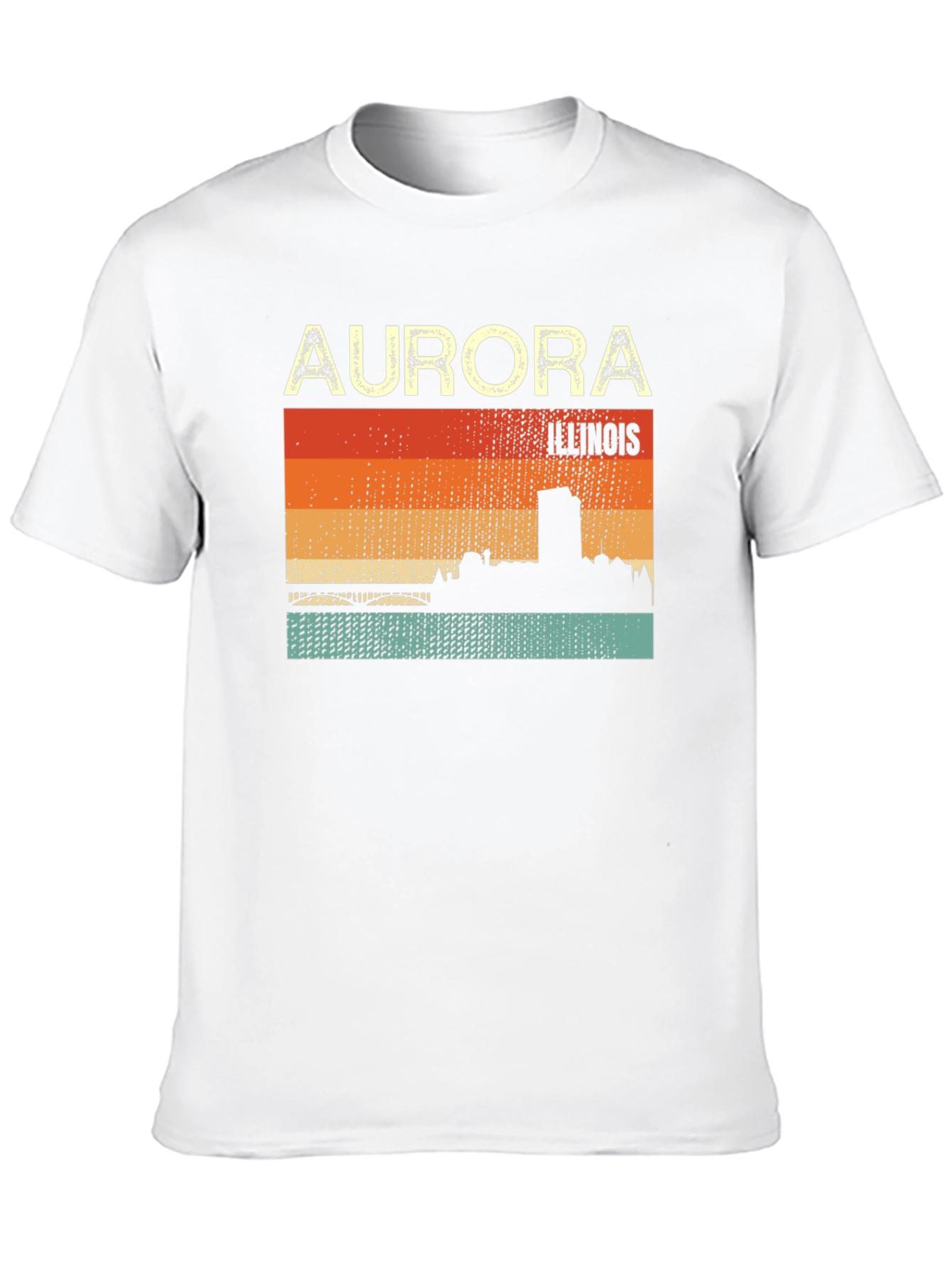 Aurora Illinois Retro Graphic T-Shirt