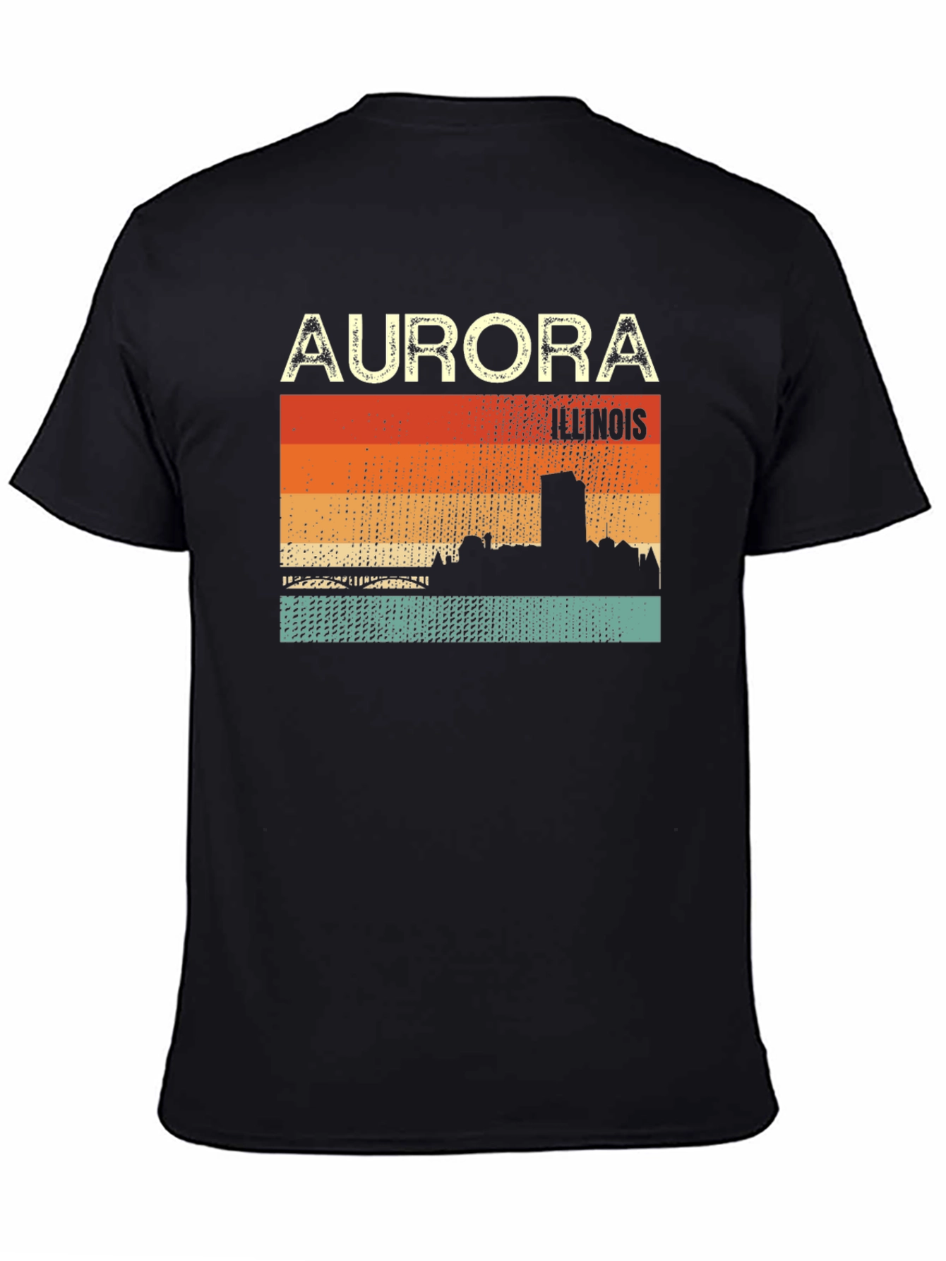 Aurora Illinois Retro Graphic T-Shirt