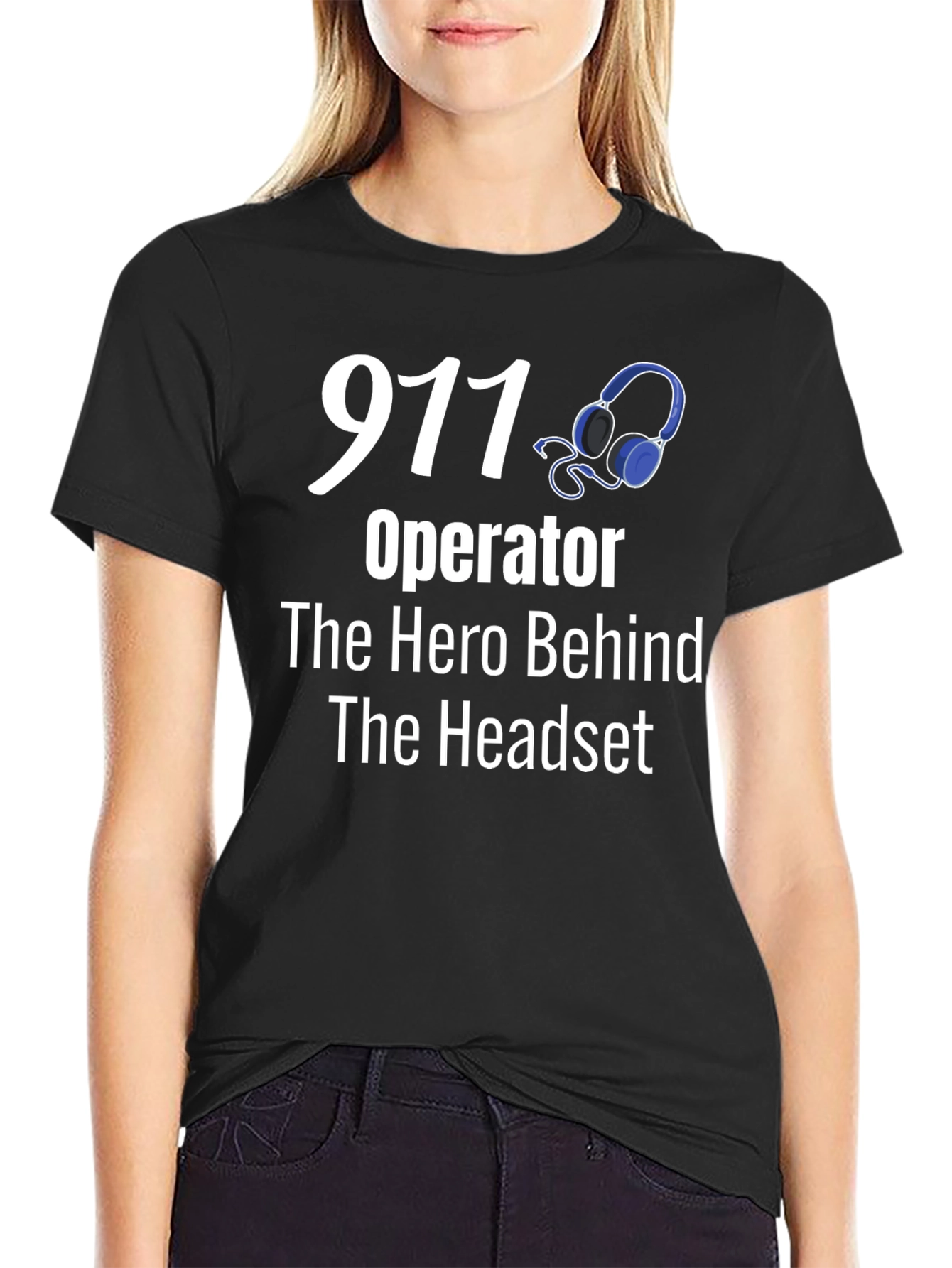 911 Operator Hero Headset T-Shirt