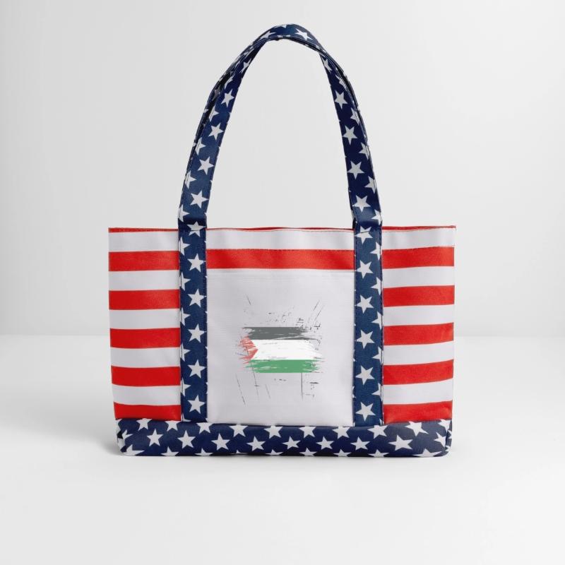 Abstract Palestinian Flag Brushstroke Design