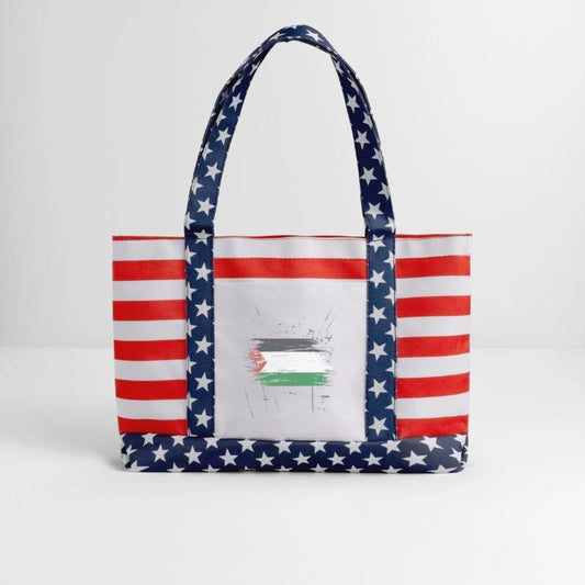 Abstract Palestinian Flag Brushstroke Design