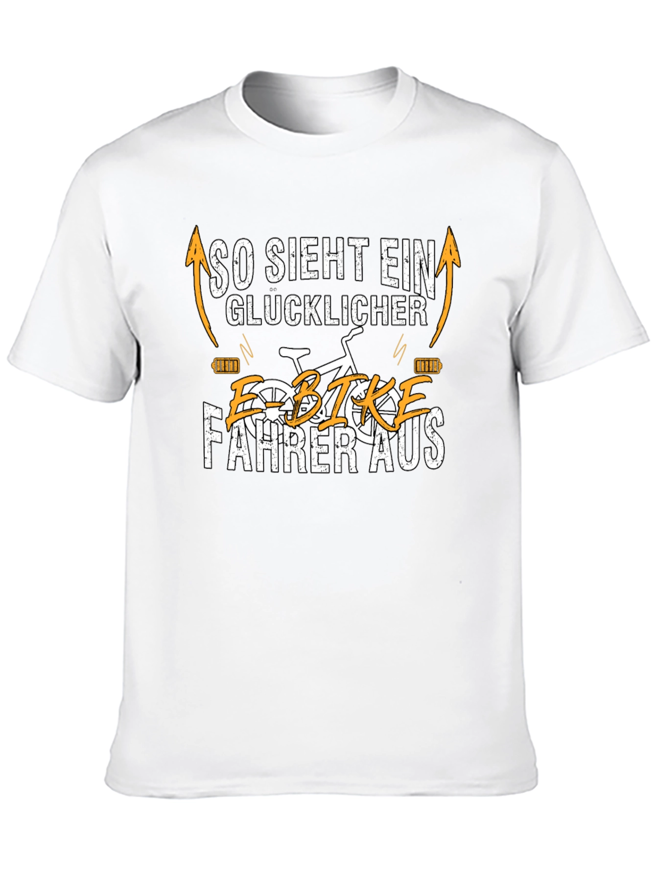 Happy E-Bike Rider T-Shirt - Fun German Text Design