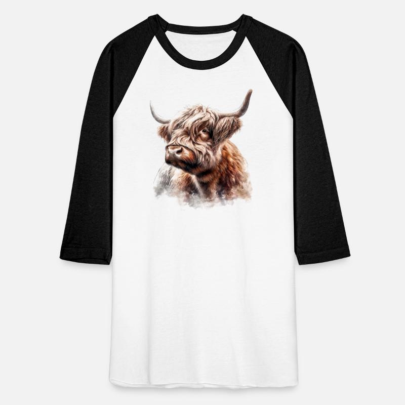 Adorable Highland Cow Watercolor Painting Portrait