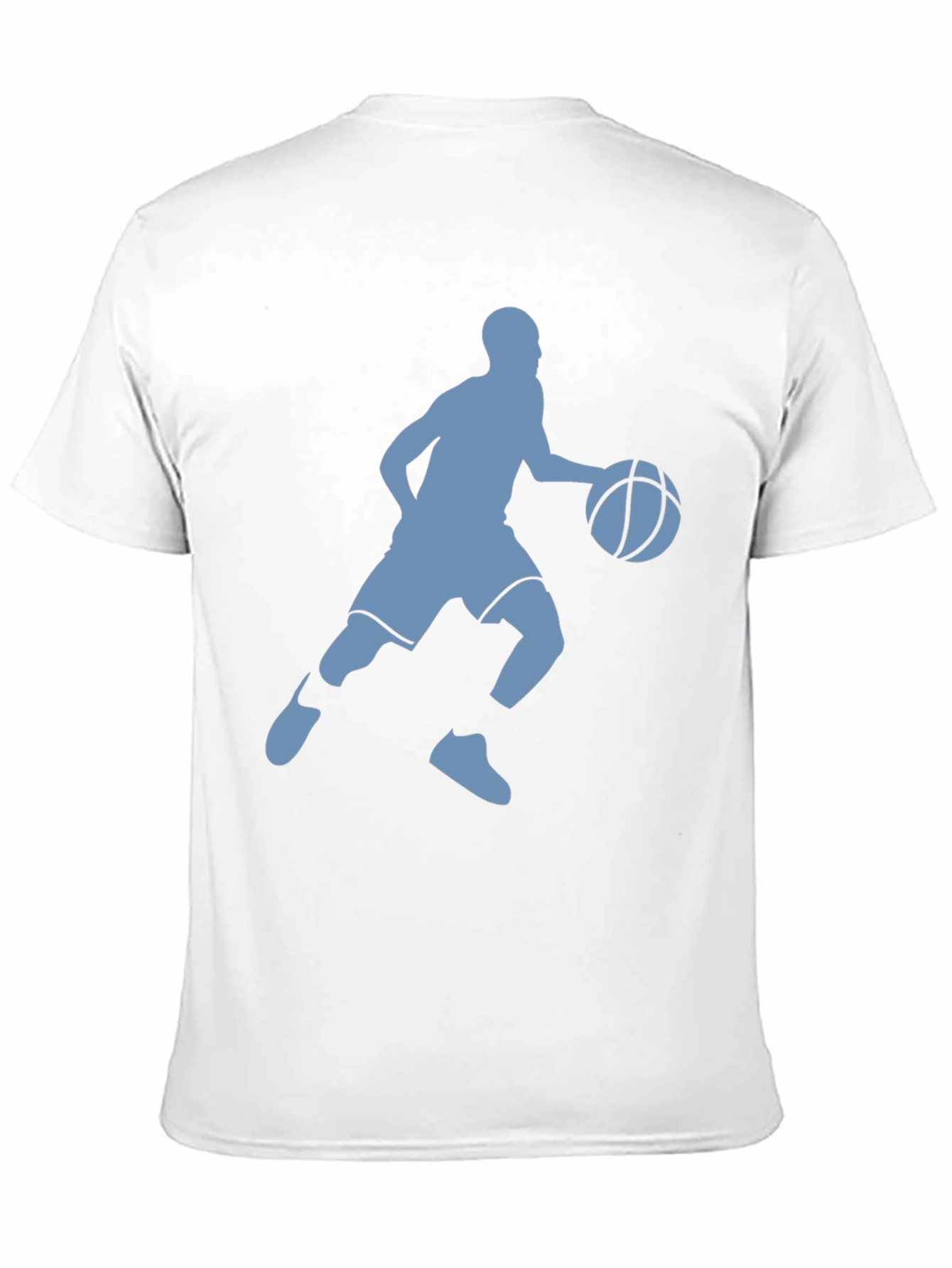 Basketball Player Silhouette Graphic Tee - Black