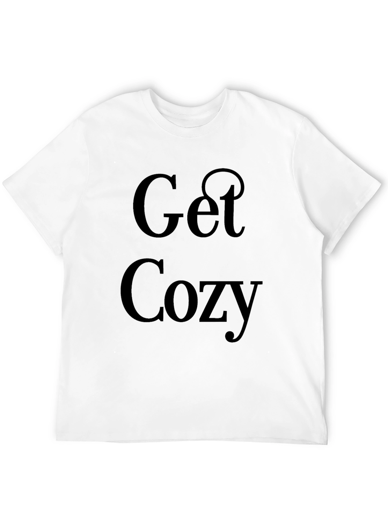 Get Cozy Black Graphic T-Shirt