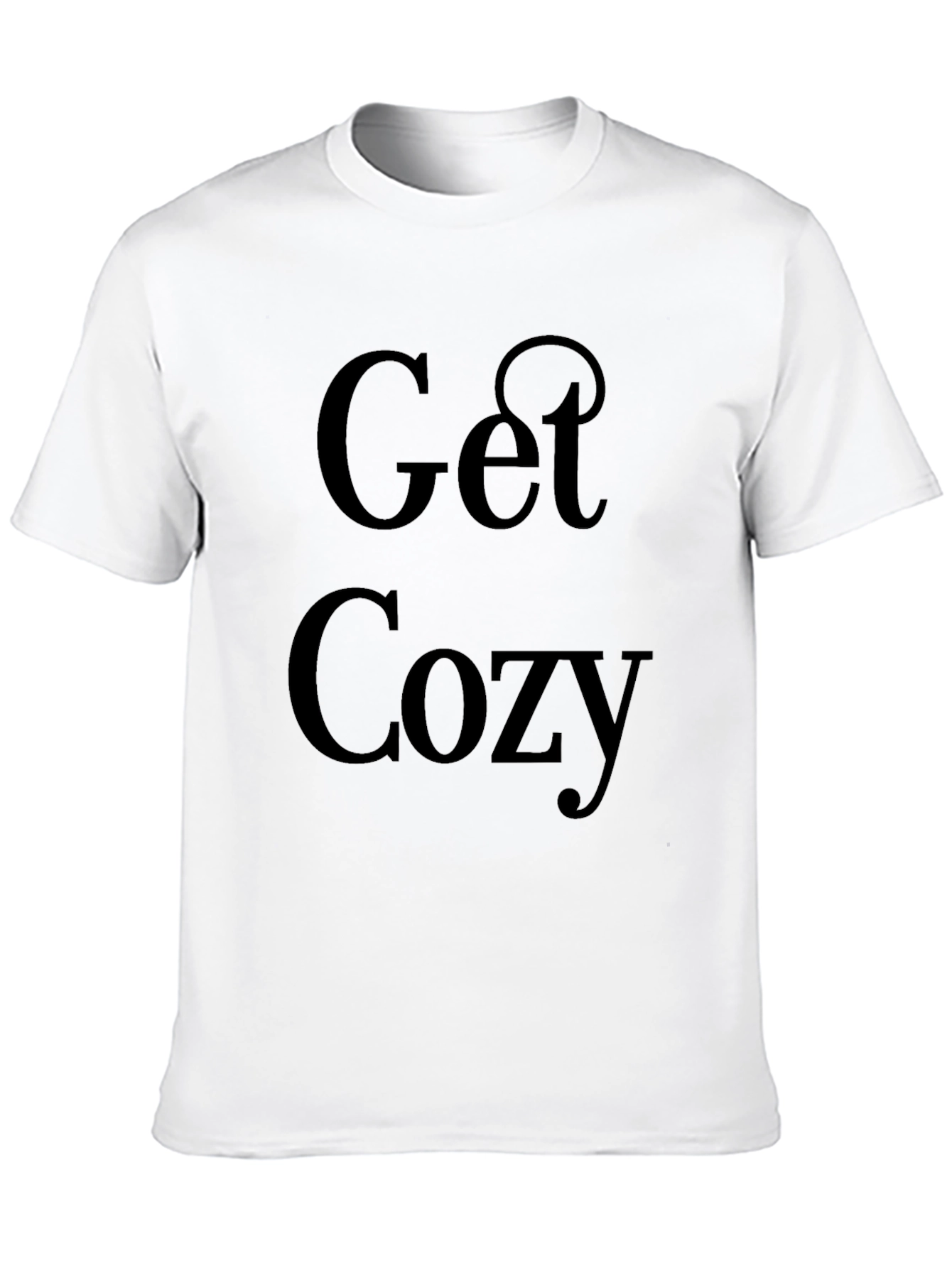 Get Cozy Black Graphic T-Shirt