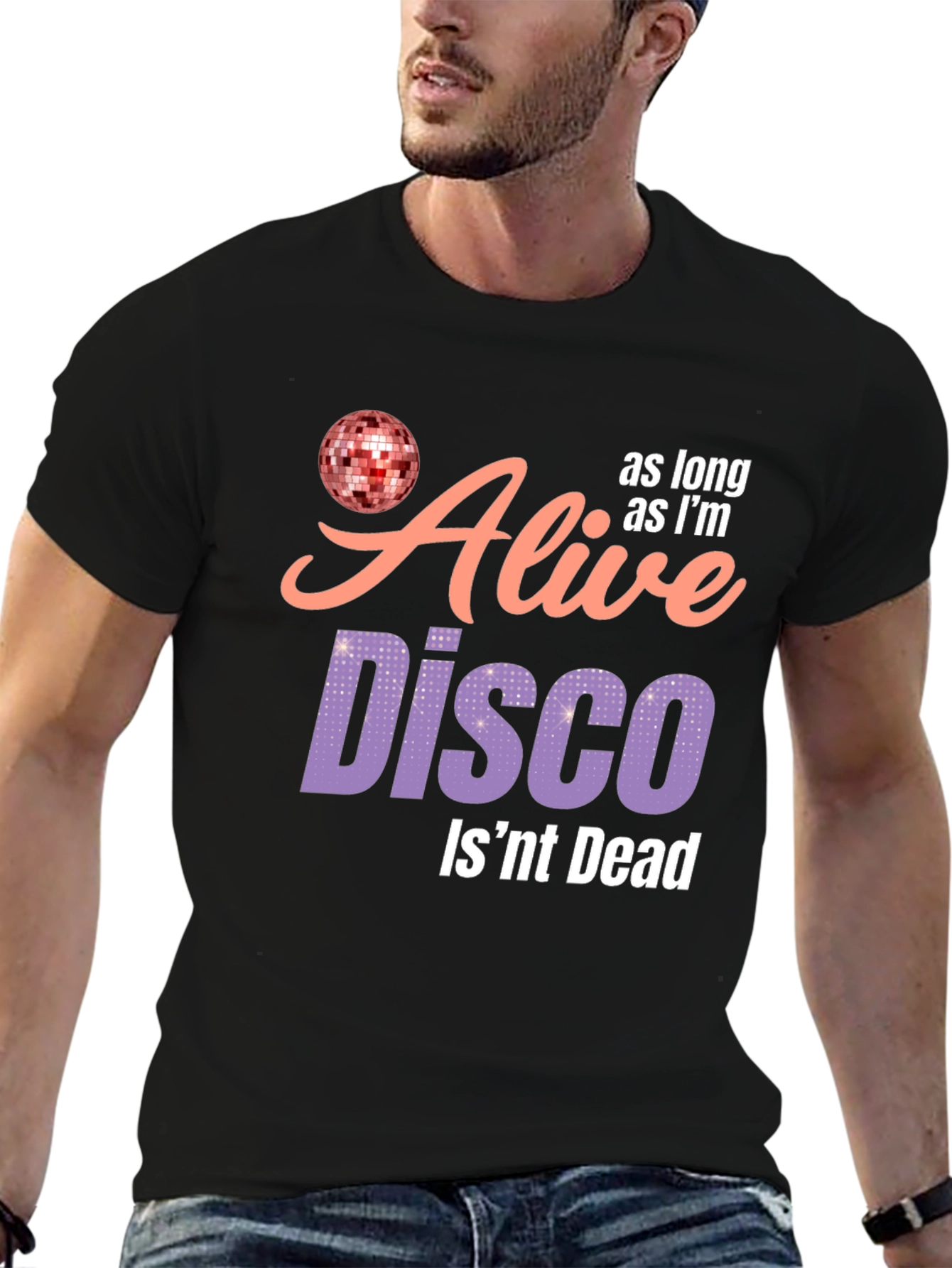 Alive Disco T-Shirt - Disco Ball Graphic Tee