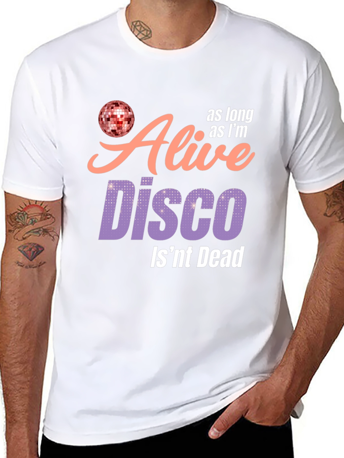 Alive Disco T-Shirt - Disco Ball Graphic Tee
