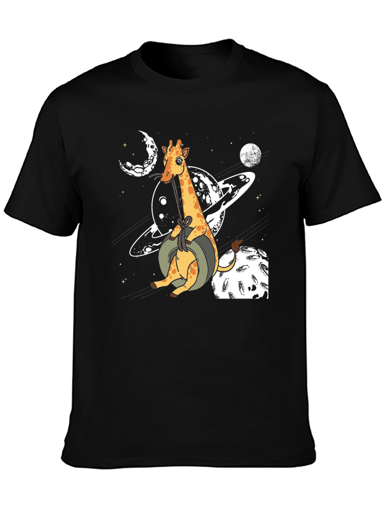 Giraffe in Space Graphic T-Shirt