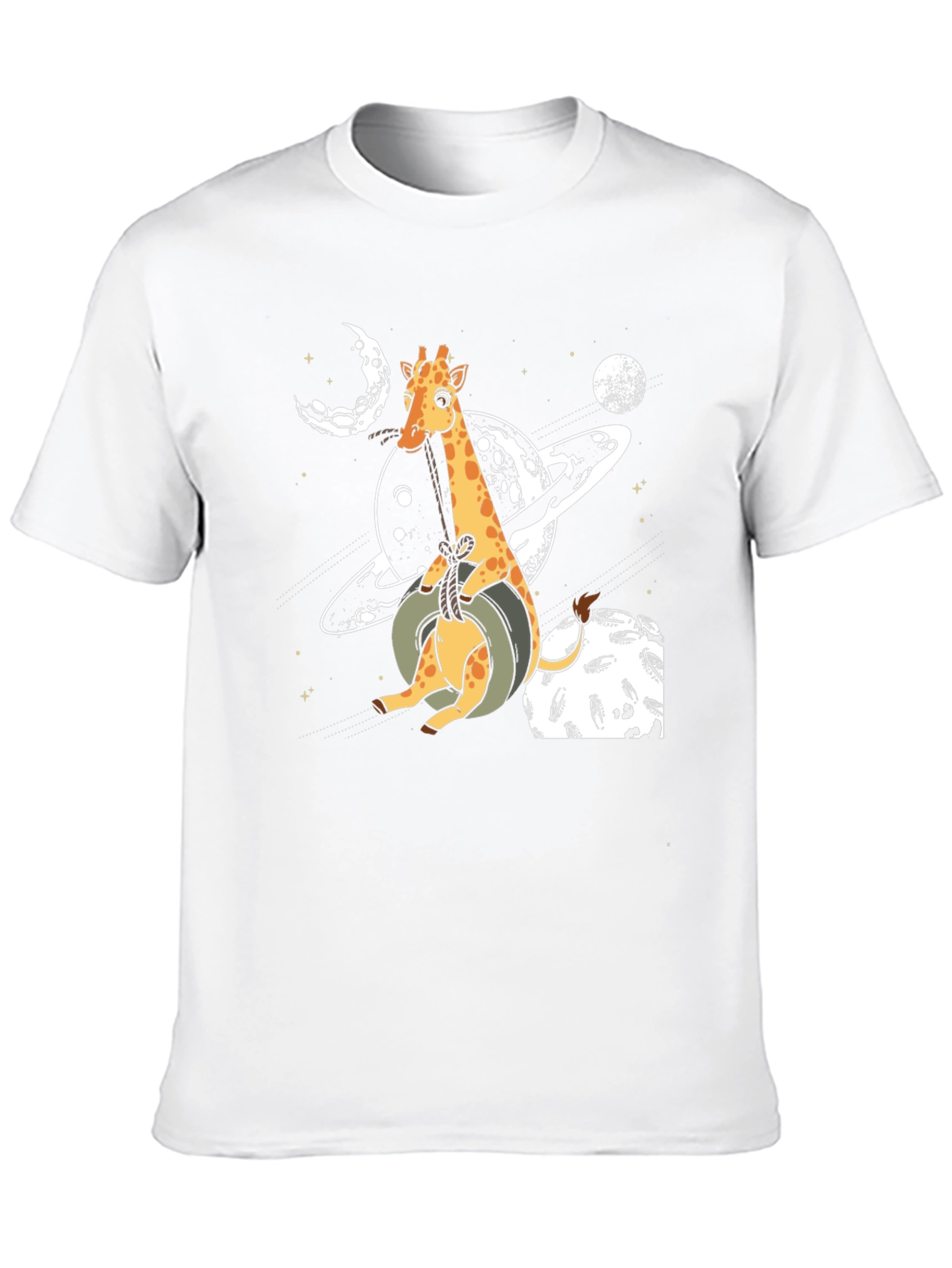 Giraffe in Space Graphic T-Shirt