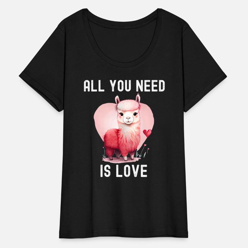 All you need is love with heart Llama Valentine's