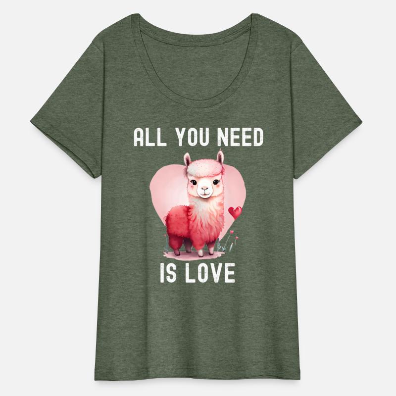 All you need is love with heart Llama Valentine's